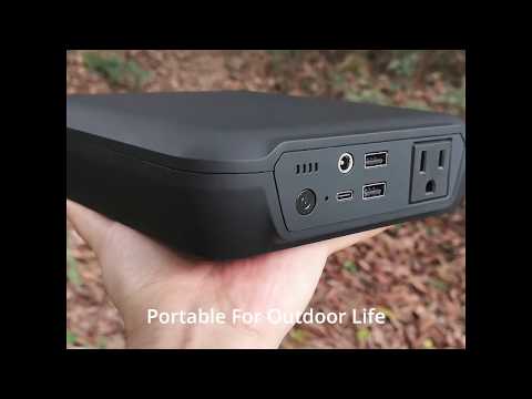 Silent 160W AC outlet Portable power station for camping with 60W USB-C Power Deliver