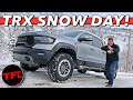 Here's What It’s Like To Drive The 702 Horsepower Ram TRX In The Snow!