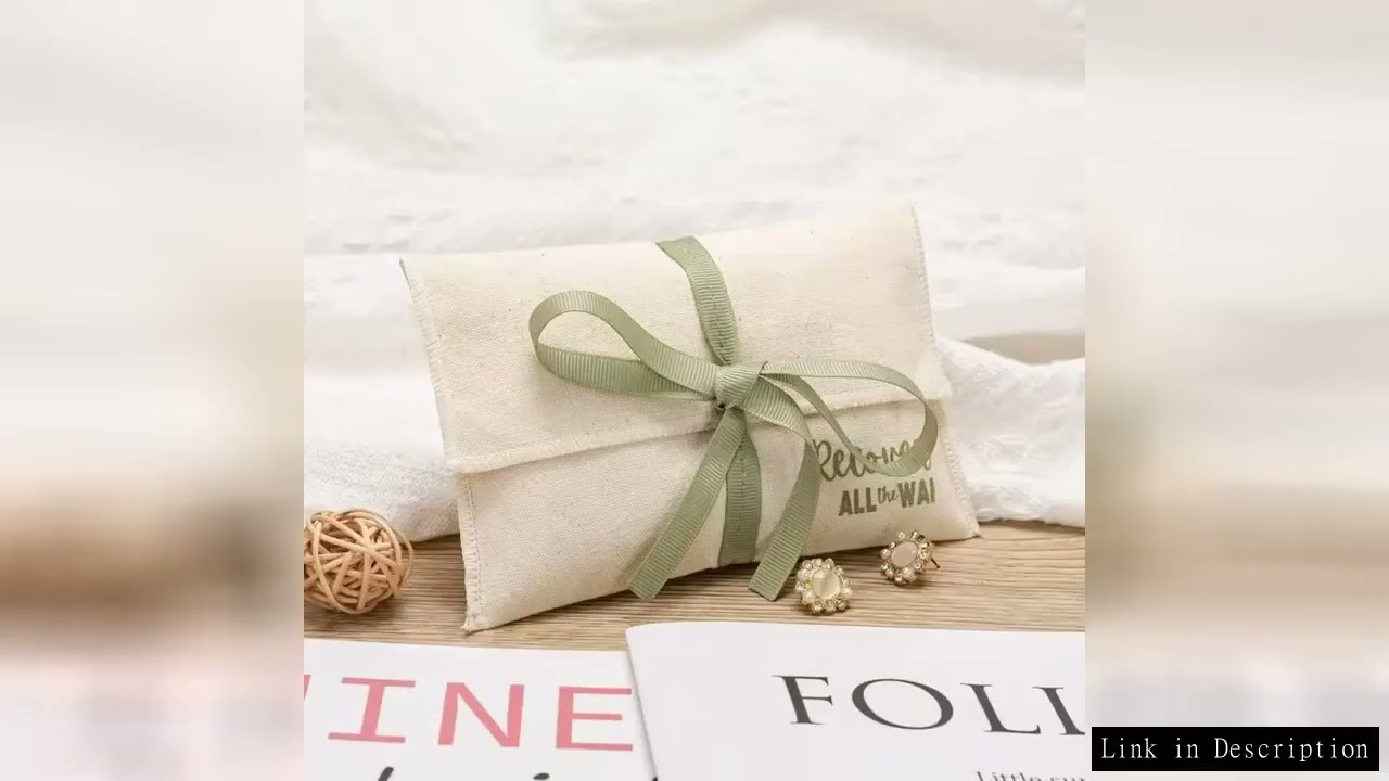 Luxury Custom Logo Jewelry Gift Packaging Pouch Organic Cotton Dust Cotton Envelope Bag