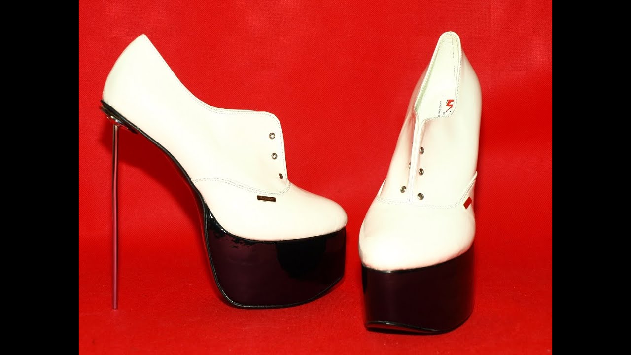 PONY LACK PU RUBBER BOOTS SIZE 4-12- HEELS -20CM PLATFORM 8CM- PRODUCER- POLAND