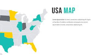 Interactive USA Map PowerPoint Template (Editable States)