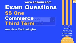 Exam Questions SS One Commerce Third Term 1 to 20