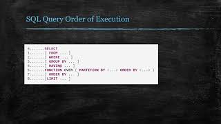 SAP HANA SQL Query Order of Execution