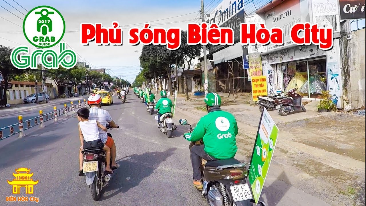 Ai mà ngờ ở Biên Hòa City Grab Bike lại nhiều đến như vậy - YouTube