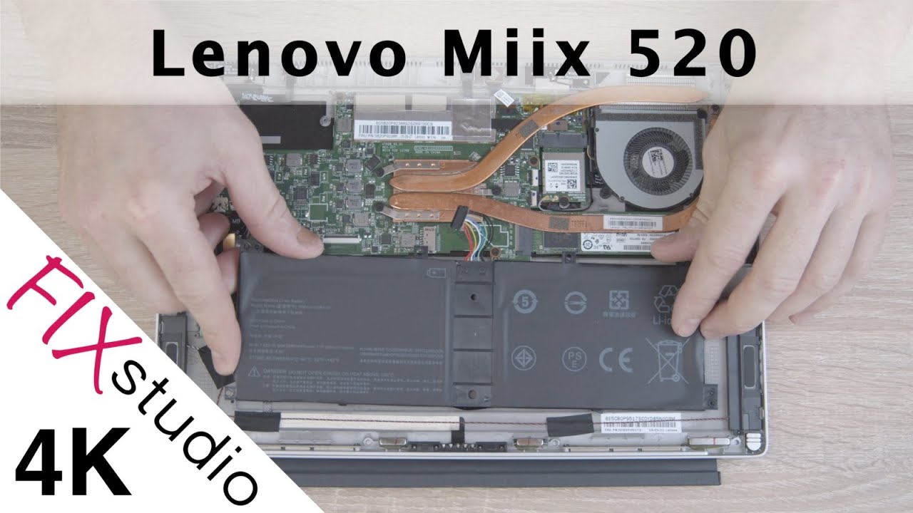 Lenovo IdeaPad Miix 520 - battery replacement [4k] - YouTube