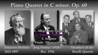 Brahms: Piano Quartet No. 3, BarylliQ & Demus (1956) ブラームス ピアノ四重奏曲第3番 バリリ四重奏団員＆デムス