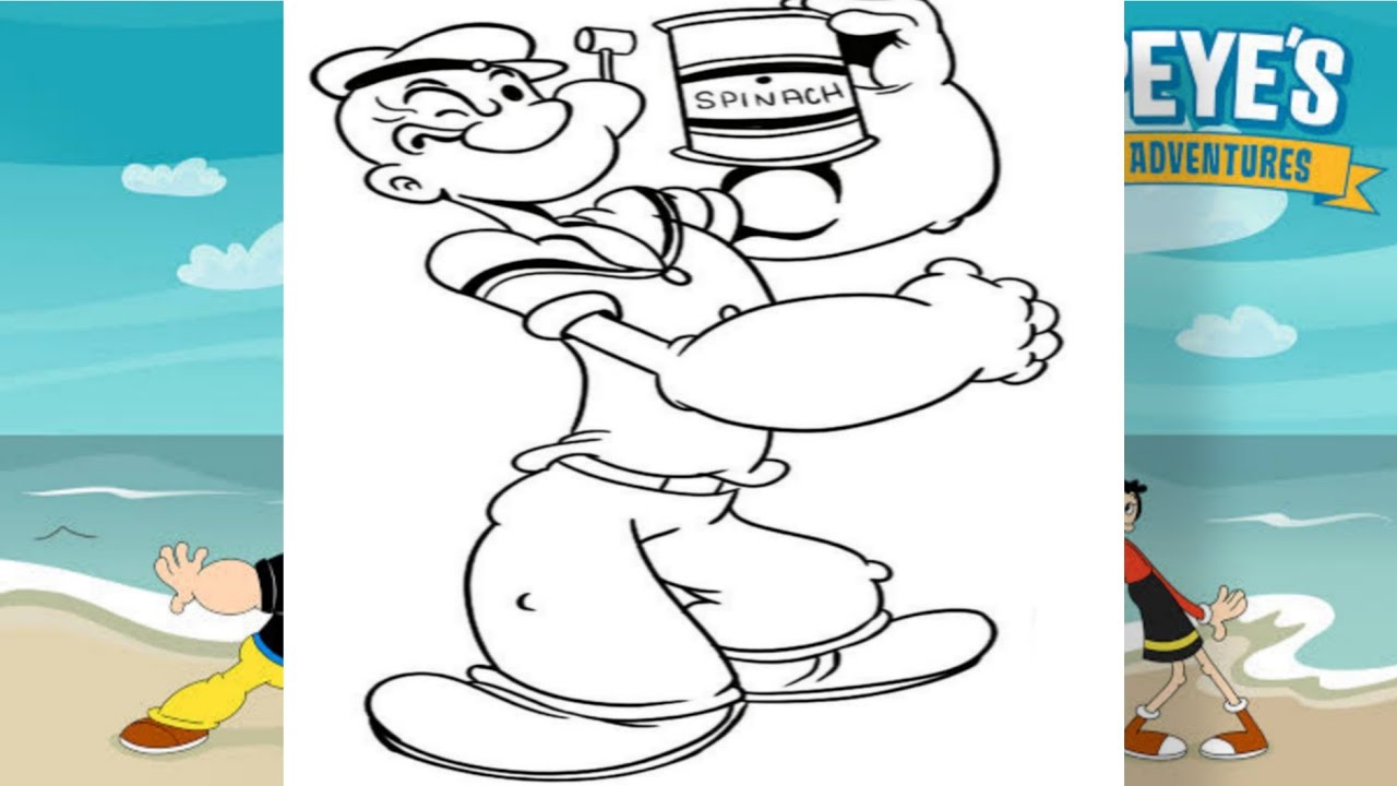 Popeye the sailor man drawing 🎨🖌️ Popeye the sailor man hindi cartoon