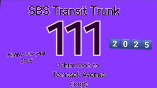 SBS Transit Trunk 111 (Loop service) {SG Bus Route Visual/Hyperlapse}