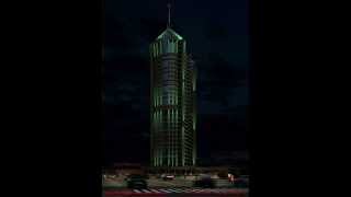 Facade Lighting - Siraj tower Dubai - by Super Way Professional Facade Lightings
