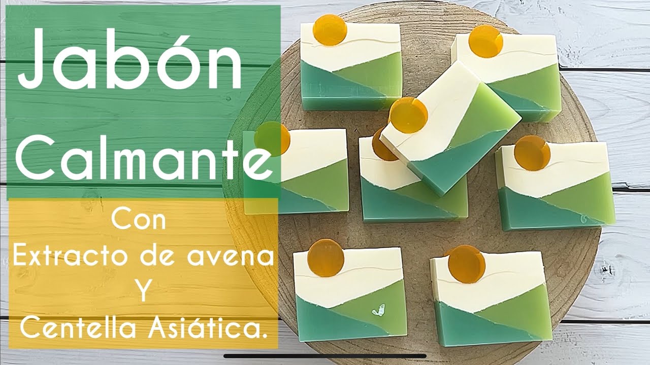 🌞Jabón calmante con avena y centella asiática 🌞/ Soothing soap with oats and centella asiatica 🌞