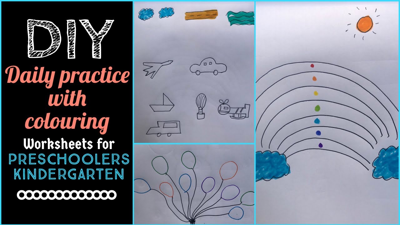 diy brain boosting worksheets for kindergarten preschool lkg ukg shorts 1minworksheet diy youtube