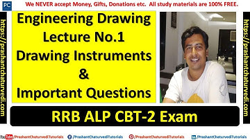 RRB ALP CBT-2 | Engineering Drawing Lecture No.1- Drawing Instruments | Important Questions |