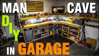 HOW TO BUILD A WORKBENCH FOR GARAGE / DIY Garage Workbench and Shelves