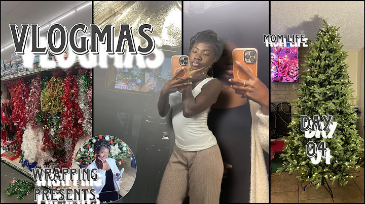 Vlogmas Day 4: 🎀 Christmas Shopping, Gift Wrapping & GRWM + Mom Life