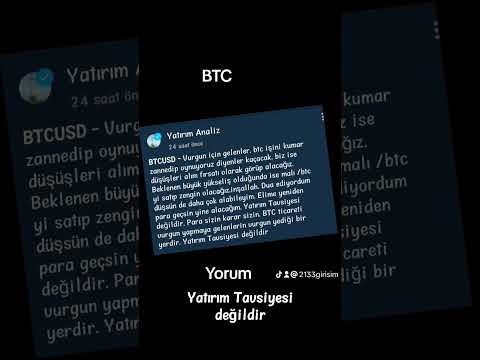 BTC yorumu #btc #btcusd #bitcoin #para #kazan
