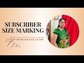 subscriber size marking first methoed blouse cutting