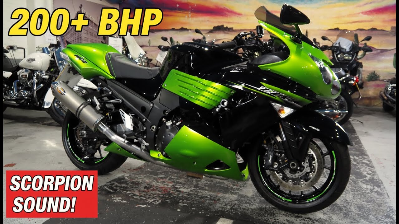 Kawasaki ZZR1400 RAW Sound! Scorpion Exhaust Startup & Walkaround