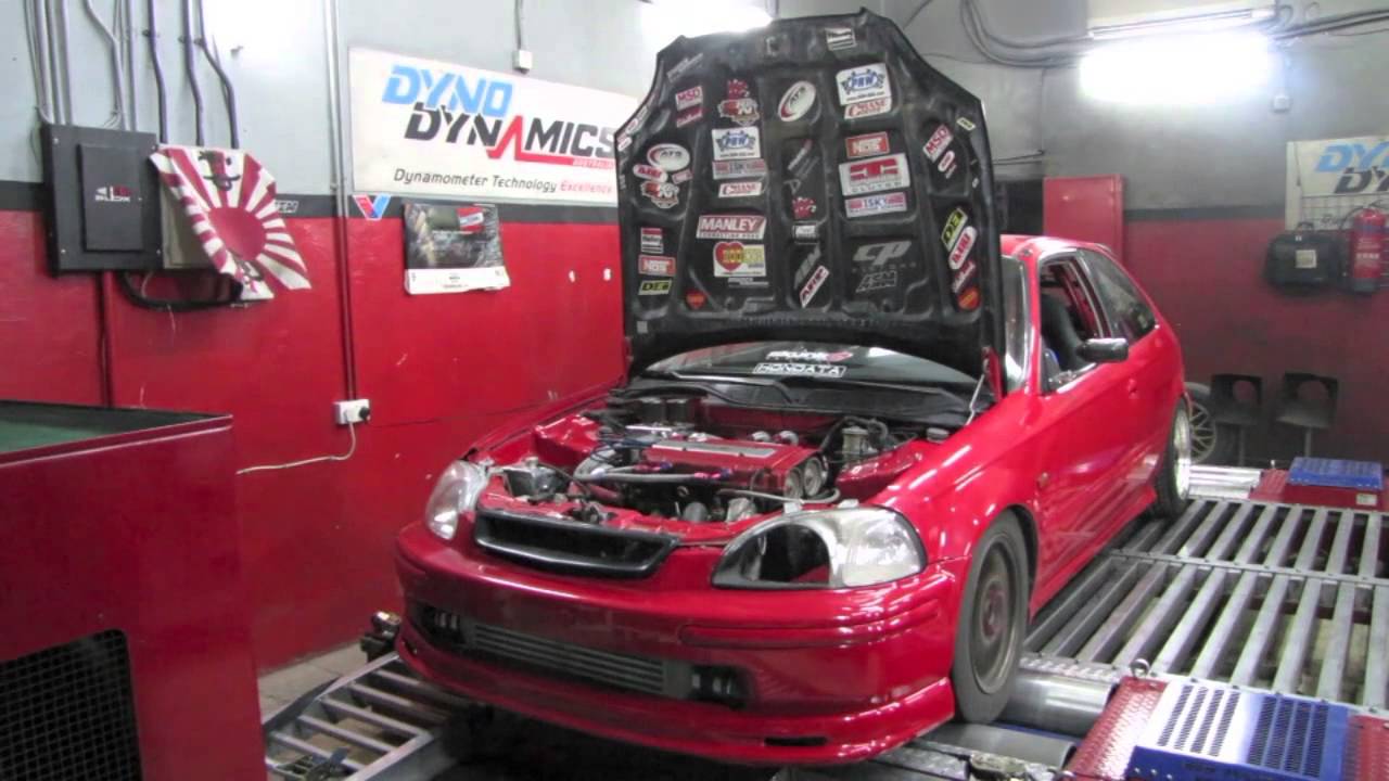 "599whp" Retuned Turbo Honda Civic EK on Race gas (Kuwait) YouTube