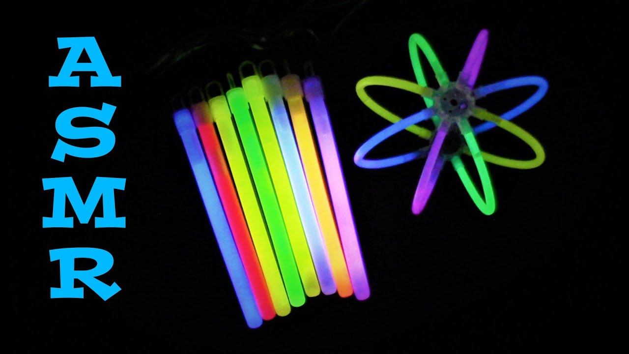 ASMR Breaking Glow sticks (cracking, popping, crinkling, no talking