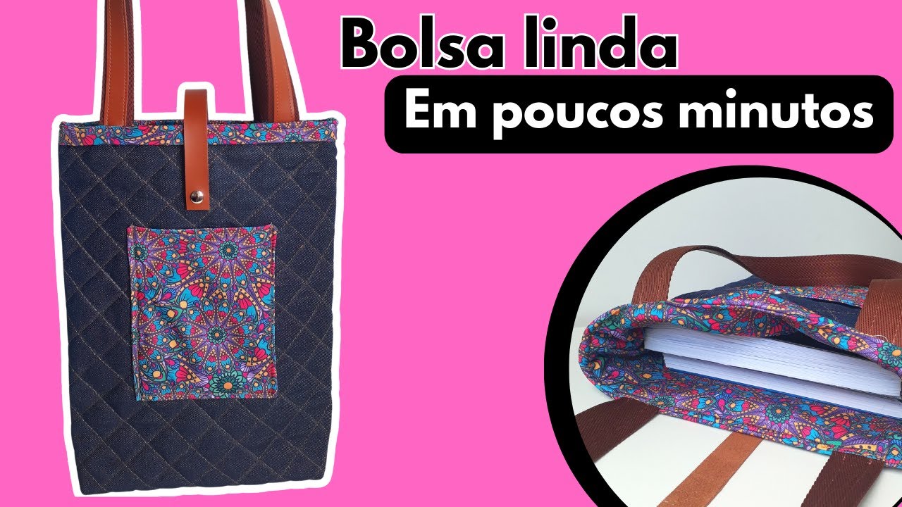 Como fazer Bolsa de tecido para iniciantes- passo a passo detalhado ...