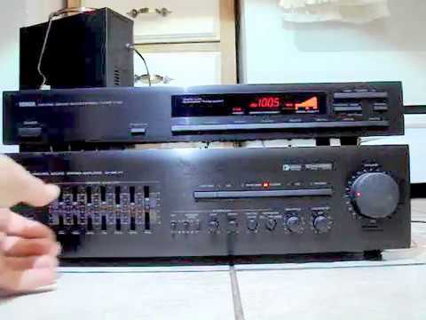 Yamaha natural sound Amplifier AV-85 Tuner T-60 Set Japan - YouTube