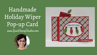 Handmade Holiday Wiper Pop Up Card