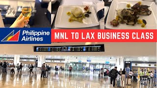 All Time Best Filipino Airline 14 Hr Flight | MNL to LAX Business Class All Food Review PAL