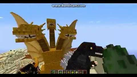 Minecraft - Godzilla Mod - A Batalha Dos Kaijus