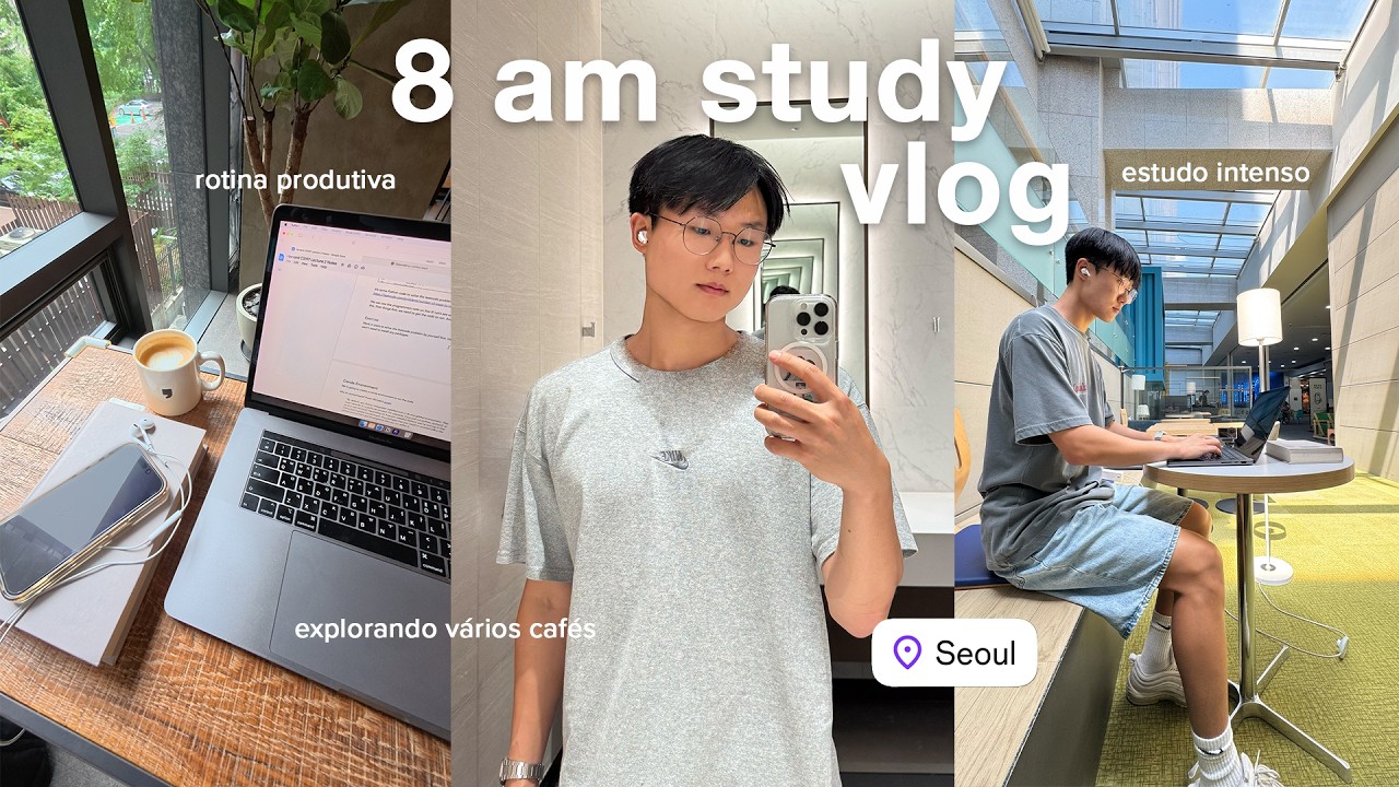 study vlog | 8 am productive days in my life: library study, voltando à rotina & lendo em cafés