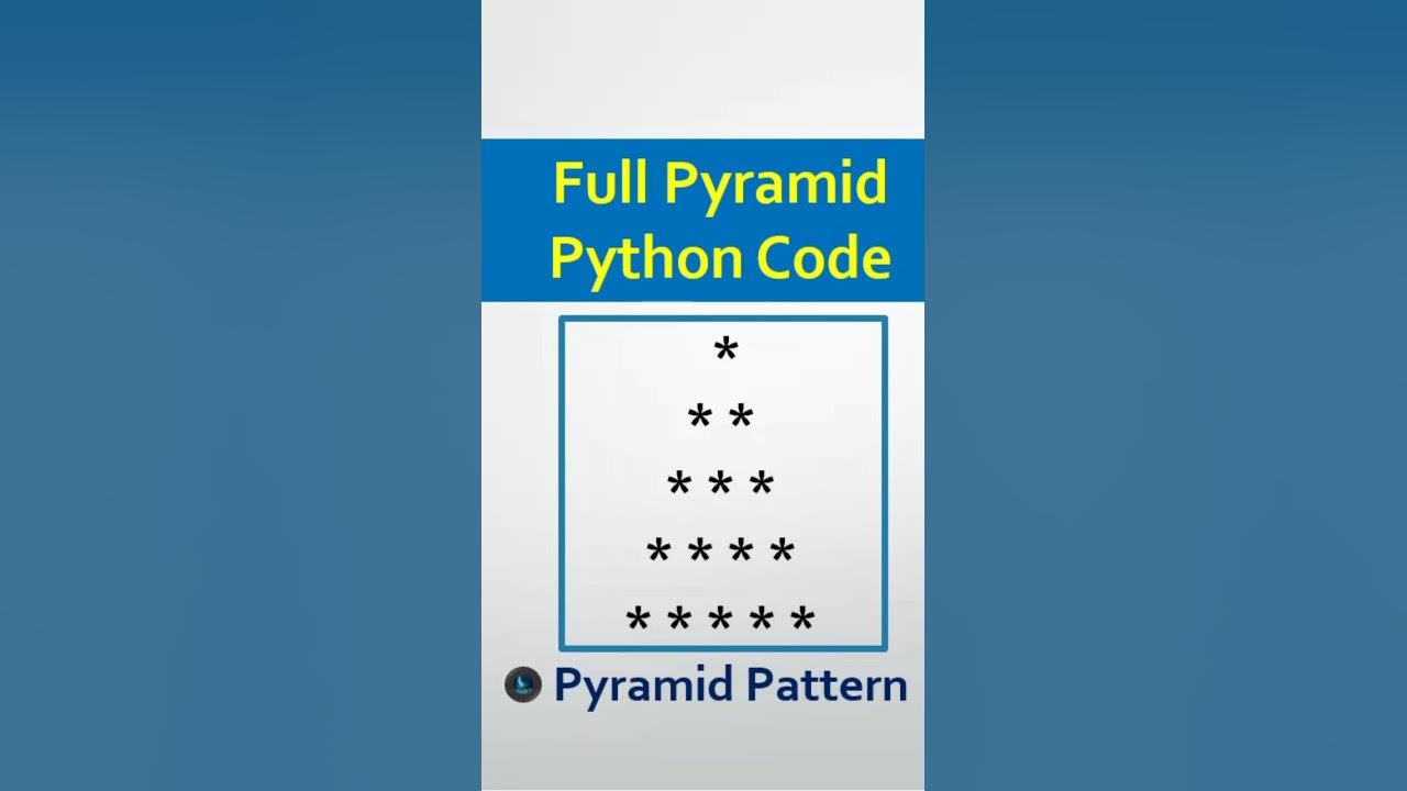 Python Trick & tips Pyramid Pattern (Full Pyramid) #python # ...