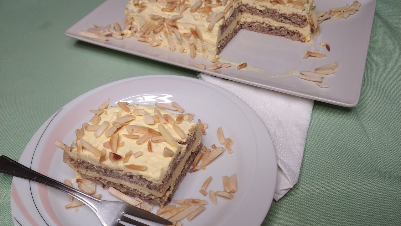 Pastel de almendras Fácil de hacer y con muy pocos ingredientes Sin