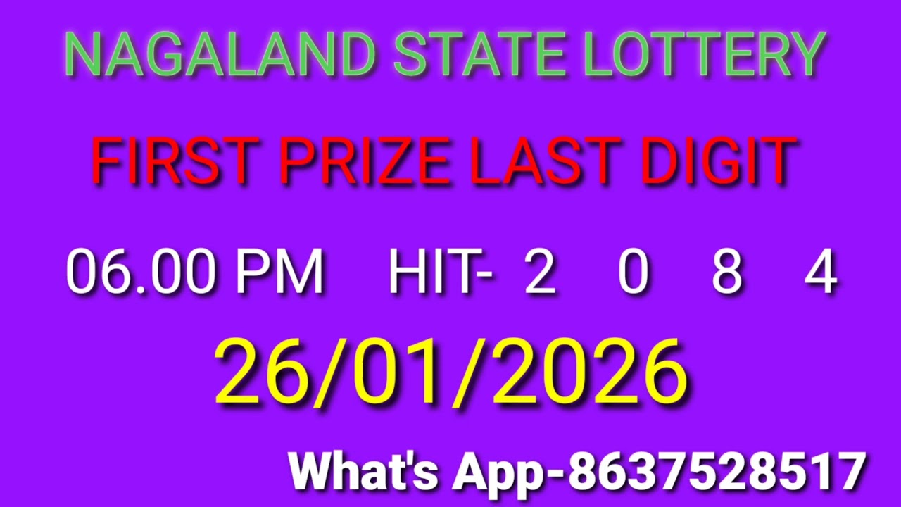 First Prize Last Digit 27/01/26 Nagaland State Lottery Target Number Lottery Sambad