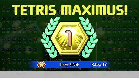 i got my 9th win in tetris 99 CPU battle on level 5!!!!