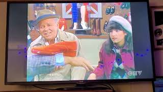 Archie Bunker getting shoes.  Hilarious.   Danielle Brisbois, Denise Miller and Brianne Leary.