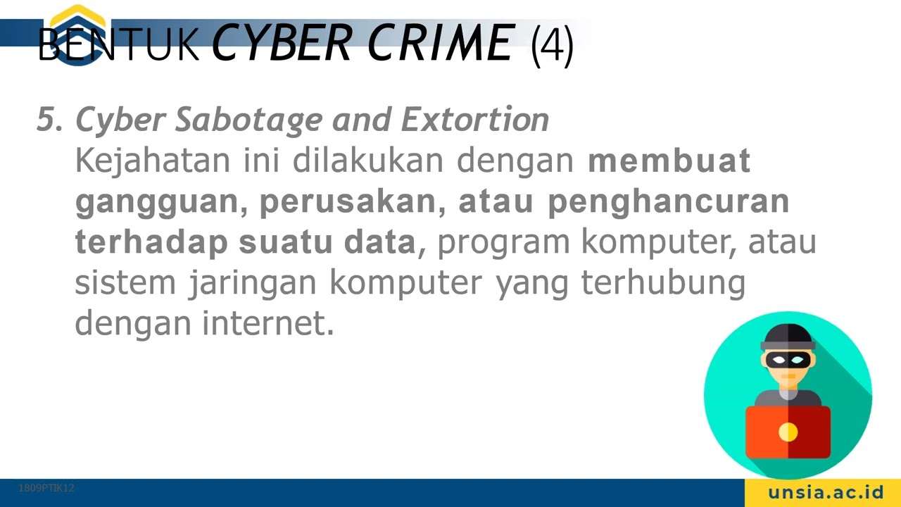 PTI Sesi 11 - Cyber Crime dan Cybersecurity