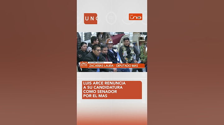 Luis Arce denuncia como candidato a senador
