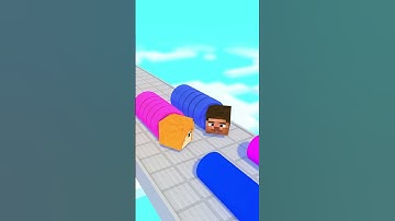 Epic Double Slither Run with Steve and Alex 😂 #minecraft #shorts