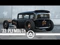 1933 Plymouth HotRod Doing Donuts, Burnouts and Shredding Tires