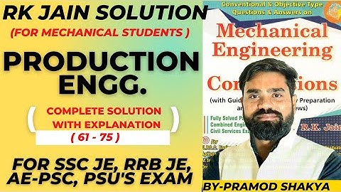 R k jain Mechanical objective solution| Production technology mcq| R k jain Production engineering