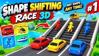 🔥 Shape Shifting Race 3D - क्रेज़ी रेसिंग चैलेंज! 🚗🚁 #गेमप्ले #मोबाइलगेम screenshot 2