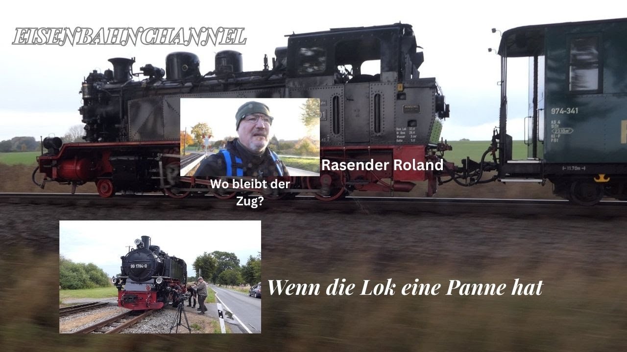 Dampflok Insel Rügen Kamerastandpunkt und Parallellfahrt