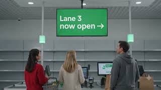 Smart Queue Management: IoT Digital Signage Example (Retail)