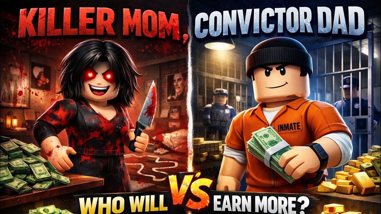 Killer mom convictor dad who will earn more robux 😎🤘