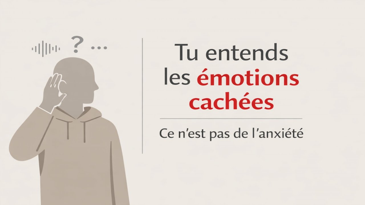 Tu entends les émotions cachées ? Ce n'est pas de l'anxiété.