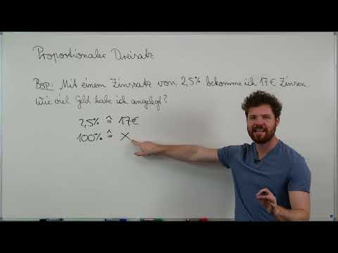 Proportionaler DREISATZ. Geld Zinsen Beispiel. Proportionaler Dreisatz einfach erklärt. #Mathe