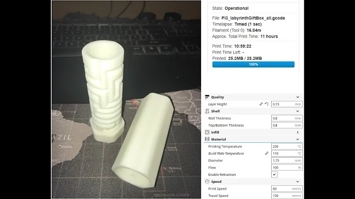 3d Print Timelapse - Labyrinth Gift Box