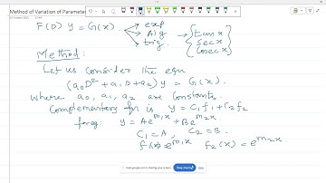 21MAB101T| Calculus and Linear Algebra | ODE | Method of variation of Parameter