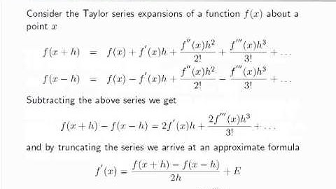 NMC2 Numerical Differentiation