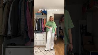 Wide Leg White Trousers 5 Ways autumnoutfits whitetrousers stylinginspo