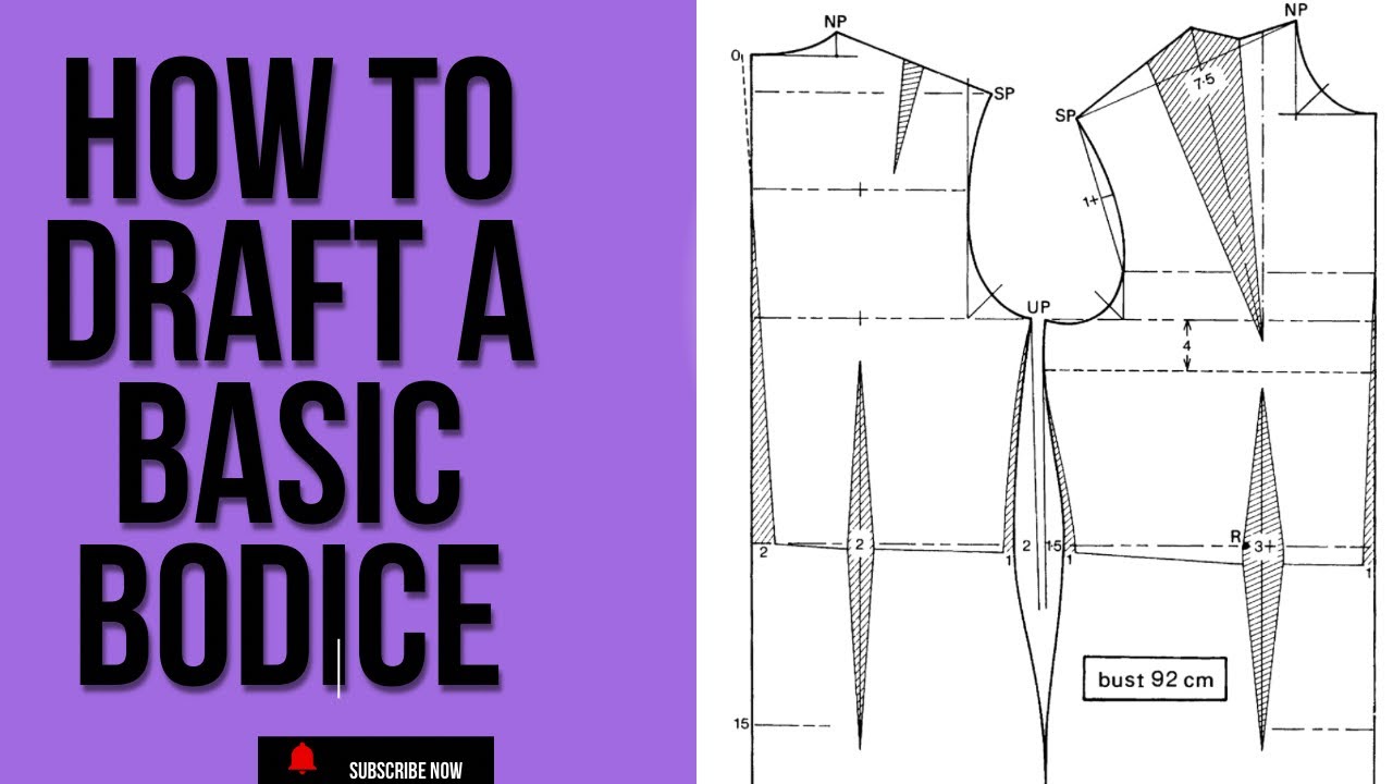 How to draft a basic bodice block using Natalie Bray’s method. 